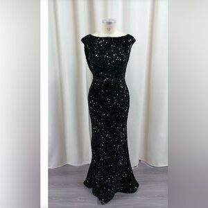 Elegant Black Sequin Dress